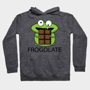 Funny frog loves chocolate Hoodie